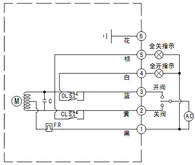 CONAC开关型无反馈电动执行机构（电动执行器）电气接线图